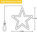 DBFAIRY 19.68" Star Outdoor Christmas Lights, 40 LEDs Christmas Light Up Star with Timer, Hanging Big Star Window Lights Mains Powered for Christmas New Year Holiday Wedding Party Decor, Warm White by GreenHaven Gardens