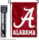 College Flags & Banners Co. Alabama Crimson Tide Script A Garden Flag with Stand Holder by GreenHaven Gardens