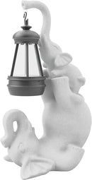 Solar Garden Statue 10 Inch Elephant Decor for Outside Yard Decoration Outdoor Unique Housewarming Gardening Birthday Gifts for Women Grandma by GreenHaven Gardens