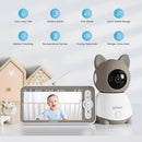 ieGeek Baby Monitor with 2K Camera and Audio - Video Monitor with 5" Screen - Night Vision, Two-Way Talk, Cry & Motion Detection, Temper& Humidity Sensor, PTZ, Remote Control via Screen and Free APP by TinyTreasures Baby Boutique