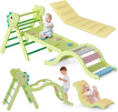 Pikler Triangle Set with Cushion 9 in 1, Climbing Toys for Toddlers Inside, Foldable Wooden Climbing Toys Indoor Jungle Gym Montessori Climbing Set for Toddler 1-3 in Home and Daycare by TinyTreasures Baby Boutique