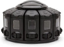 Kitchen Art Select-A-Spice Auto-Measure Pro Carousel 12 Compartments Spice Rack, Black 9.5 x 9.5 x 6.5 inches by CozyNest Decor