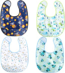 Baby bibs Waterproof Toddler bib - Feeding bib with Pocket for Infant Boy Girl Washable 6-36M by TinyTreasures Baby Boutique