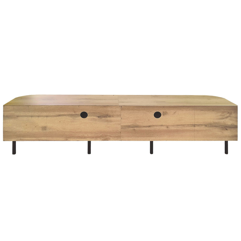 70" TV Stand With Doors, Construction For TVs Up To 80" - Natural Wood, photo 7 of 16