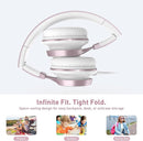 AILIHEN Kids Headphones, Headphones for School Girls Wired On-Ear Headsets with Microphone for Chromebook Laptop Computer, Foldable Adjustable Teen, Tangle-Free, 3.5mm Jack (Rose Gold) by TinyTreasures Baby Boutique