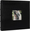 RECUTMS Mini Photo Album 4x6 100 Photos Book with Memo Areas, Leather Cover with Front Window,Small Photo Album for Wedding Trip Birthday Anniversary (Black) by TinyTreasures Baby Boutique