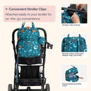 BabbleRoo Diaper Bag Backpack - Baby Essentials, Travel Essentials Baby Bag with Changing Pad, Stroller Straps & Pacifier Case - Unisex, Dino by TinyTreasures Baby Boutique