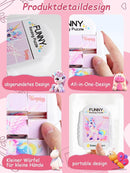 16-Piece Rotating Puzzles for Kids 4-6, Toddlers Puzzles 2-4, Road Trip, Airplane Activities Game, Travel Toys - Brain Teaser, Fine Motor Skills - Birthday Gifts Boys & Girls - Pink Alicorn by TinyTreasures Baby Boutique