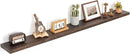Floating Shelves for Wall Decor, 8 Inch Deep Rustic Solid Elm Wood Floating Shelves Wall Mounted, Wall Shelves with Invisible Bracket for Living Room Bathroom Bedroom Kitchen, 72 Inch Set of 1, Walnut by CozyNest Decor