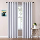 ChrisDowa Blackout Curtains 70 inches Wide for Bedroom - 2 Panels Set Extra Wide Grommet Thermal Insulated Room Darkening Curtains for Living Room (Greyish White, 70 x 84 Inch) by CozyNest Decor