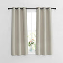 NICETOWN Blackout Bedroom Curtains 48 inches Long - Window Treatment Thermal Insulated Solid Grommet Room Darkening Privacy Sound Reducing for Kitchen (Natural, Set of 2, W37 x L48) by TinyTreasures Baby Boutique