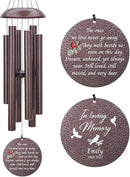 Personalized Wind Chime Memorial, Cardinal Memorial Gift, Sympathy Chimes, Wind Chimes for Loss of Loved One, in Memory of a Late Friend, Bereavement/Sympathy for Remembrance by CozyNest Decor
