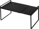 Nxconsu Expandable Cabinet Shelf Organizer Riser for Kitchen Pantry Cupboard Under Sink Countertop Home Storage Organization Rack Space Saver Freestanding Heavy Duty Nonslip Stackable Black Large by CozyNest Decor