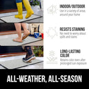 GORILLA GRIP 100% Waterproof All-Season WeatherMax Doormat US Designed Natural Rubber, Stain and Fade Resistant, Low Profile Indoor Outdoor Door Mats, Easy Clean Patio Mat, 23x35, Light Gray by CozyNest Decor