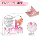 Mothers Day Gifts Best Mom Gifts -Gifts for Mom from Daughter Son - Best Mom Ever Gifts Unique Mother Birthday Acrylic Heart-Shaped Plaque Desk Decorations Present for Mom Christmas Anniversary by CozyNest Decor