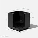 Veradek Block Series Cube Plastic Planter - Large Square Planter for Indoor or Outdoor Patio/Garden | Durable All-Weather Use with Drainage Holes | Modern Décor for Tall Plants, Trees, Flowers by GreenHaven Gardens