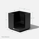 Veradek Block Series Cube Plastic Planter - Large Square Planter for Indoor or Outdoor Patio/Garden | Durable All-Weather Use with Drainage Holes | Modern Décor for Tall Plants, Trees, Flowers by GreenHaven Gardens