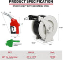 Fuel Hose Reel 1" x 33', 300 PSI Heavy-duty Steel Construction with Refueling Nozzle, Diesel Fuel Reel Used for Aircraft Ship Vehicle Tanker Truck by GreenHaven Gardens