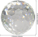 Clear Crystal Suncatcher Ball Prism Glass Sphere Faceted Gazing Ball Rainbow Maker Window Prisms Suncatcher for Window, Sun Catcher(150mm/5.91inch) by GreenHaven Gardens