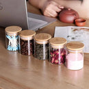 Glass Jars Set,Upgrade Spice Jars with Wood Airtight Lids and Labels, 6oz 12 Piece Small Food Storage Containers for Home Kitchen, Tea, Herbs, Sugar, Salt, Coffee, Flour, Herbs, Grains… by CozyNest Decor