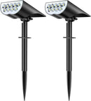 BAXIA TECHNOLOGY Solar Spot Lights Outdoor Waterproof, 3 Lighting Modes Solar Pathway Lights, Dusk to Dawn Spotlight for Yard Garden Landscape Driveway, Warm White, 6 Pack by GreenHaven Gardens