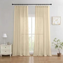 Joydeco Linen Curtains 90 Inch Length 2 Panels Set for Bedroom, Light Filtering Drapes for Living Room,Linen Blend Curtains 52 Inches Wide with Rod Pockets Back Tab (W52 x L90 Inch, Natural) by CozyNest Decor