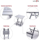 SUNNYFEEL Folding Camping Table - Lightweight Aluminum Portable Picnic Table, 18.5x18.5x24.5 Inch for Cooking, Beach, Hiking, Travel, Fishing, BBQ, Indoor Outdoor Small Foldable Camp Tables by GreenHaven Gardens