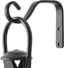 2Pcs 5in Decorative Outdoor Iron Wall Hooks for Hanging Lantern Jar Sconce Solar Light Small Planter Bird House, Black by GreenHaven Gardens