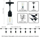SUFEIMAS Outdoor String Lights LED 150FT with 45 Sockets 48pcs S14 Shattreproof Edison Bulbs,Dimmable LED Outdoor String Lights for Outside, Patio,Backyard, Market, Cafe (3 * 50ft) by GreenHaven Gardens