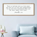 LuZhiQiang Trust in the Lord With All Thine Heart Wall Decor Art 40"×15" Bible Verse Proverbs 3:5-6 Sign Scripture Christian Large Wood Framed Hanging (Wood) by CozyNest Decor