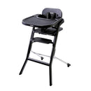 Unilove Grow with Me 2-in-1 Baby High Chair – Adjustable Toddler Chair with Baby Set, Removable Harness, One-Hand Seat & Footrest Adjustment, for Ages 6-60 Months - Truffle Black by TinyTreasures Baby Boutique