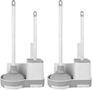 2 Pack Toilet Brush and Plunger Set, 3 in 1 Toilet Bowl Brush and Holder with Crevice Cleaning Brush Wall Mounted Household Bathroom Cleaning Tools Combo(2) by CozyNest Decor