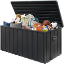 Domi 120-Gallon Outdoor Storage Box – Waterproof, Lockable Storage Cabinet with Resin Lid for Patio Furniture, Garden Tools & Pool Supplies – Large Metal Storage for Cushions, Toys & More by GreenHaven Gardens