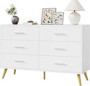 Shintenchi 6 Drawer Dresser, Wide Chest of Drawers Organizer Storage with Drawers, Large Storage Cabinet, Modern Design Dresser for Bedroom, Living Room, Porch, White by TinyTreasures Baby Boutique
