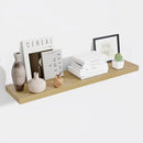 Fun Memories 48 Inch Floating Shelves for Wall - 10 Inch Deep Fireplace Mantel Shelf - Wood Floating Shelves for Wall - Large Storage Shelves Wall Mount for Living Room & Bedroom - Oak - Set of 1 by CozyNest Decor