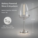 Romantic Cordless Table Lamp Adjustable - Table Lights 3 Modes (Light, Dark, Breathing), Touch Lamp, Battery Operated-IP65 Waterproof for Outdoor Patio/Restaurants/Home/Dinner by CozyNest Decor