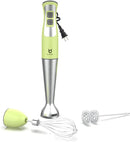 Immersion Hand Blender, UTALENT 3-in-1 8-Speed Stick Blender with Milk Frother, Egg Whisk for Coffee Milk Foam, Puree Baby Food, Smoothies, Sauces and Soups - Green by TinyTreasures Baby Boutique