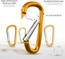 sprookber 4" & 5" Extra Large Aluminum Carabiner D Ring, Caribeener Clips, Spring Snap Hook for Keychain Clip, Set of 4 by TinyTreasures Baby Boutique
