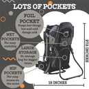 Hiking Baby Carrier Backpack - Comfortable Toddler/Baby Backpack Carrier System with Diaper Change Pad, Insulated Pocket + Rain and Sun Hood to Protect Your Child by TinyTreasures Baby Boutique