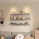 Giftgarden 47 Inch Gray Floating Shelves for Wall Mount, Grey Wood Wall Shelf Ledge for Bathroom Bedroom Living Room Kitchen Storage, Set of 3 Different Sizes by CozyNest Decor