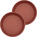 The HC Companies Flower Pot Saucers - Plastic Plant Saucer for Outdoors & Indoors - Traditional Design Plant Pot Trays for Water Drainage - Durable & Stylish Round Plant Tray (21-inch Clay) by GreenHaven Gardens
