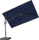 PURPLE LEAF 10' X 6.5' Left-right Tilting Outdoor Patio Umbrella Swivel Offset Cantilever Heavy Duty Rectangle Aluminum Umbrella with UV Resistant for Deck Pool Patio Backyard, Ocean Slate by GreenHaven Gardens