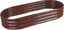 Raised Garden Bed Galvanized Planter Box Outdoor, Rot-Resistant Metal Garden Bed Planter for Vegetables Flower Herb (6.5ft, Brown) by GreenHaven Gardens