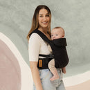 WildBird - Aerial Carrier - 7 to 45 lbs - for Moms, Dads & Caregivers - 100% Natural European Linen Fibers - Versatile & Adjustable - Large Size - Raven Fabric by TinyTreasures Baby Boutique