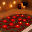Aignis 12pcs Flameless LED Floating Candles, Red Rose Plastic Tealights Battery Operated, 120+ Hours Glow Time, Cozy Light for Romantic Pool/Bathtub/Hot Bath/Wedding Centerpiece Decor(D2.83 * H1.42) by CozyNest Decor