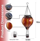 Hot Air Balloon Solar Lantern with Flickering Flame Hanging Solar Lanterns Outdoor Lights Waterproof Lanterns Decorative Garden Patio Yard Party Decor Orange and Red by GreenHaven Gardens
