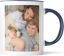 Custom Mug Upload Your Picture Personalized Coffee Mug with Photo Text Name Customized Cup Unique Ideas Gifts for Men Women Mom Dad Girlfriend Boyfriend Friend Family (Dark Blue, 11oz) by TinyTreasures Baby Boutique
