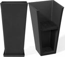 LA JOLIE MUSE 30 inch Tall Black Planters Set of 2, Indoor/Outdoor Rectangular Large V Shaped Taper Planters for Front Door by CozyNest Decor