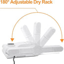 FORLIM Boot Dryer for Work Boots, Shoe Dryer with Heat Blower, Glove Dryer & Boot Warmer - 180° Adjustable Dry Rack - Telescopic Bendable Dry Ports - Intelligent Timer - White by CozyNest Decor