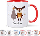Christmas Gifts for Kids, Personalized Name Christmas Coffee Mug, Cute Hot Chocolate Cocoa Mug, Winter Holiday Cups for Children, Customized Christmas Birthday Gifts for Women Families Friend by TinyTreasures Baby Boutique